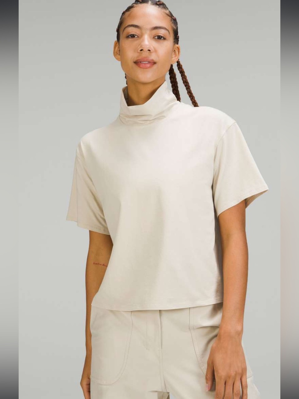 Lululemon Relaxed-Fit Cotton-Blend Turtleneck T-Shirt